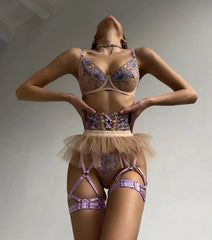 Lavender Whisper Tulle Lingerie Set
