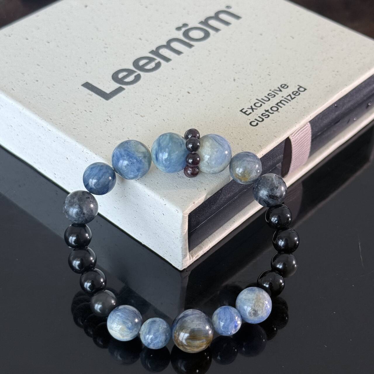 Handcrafted Bracelet featuring Kyanite, Labradorite, and Obsidian — Healing Jewelry