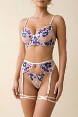 Sister Style Four-Piece Set See-Through Push-Up Bra Erotic Lingerie