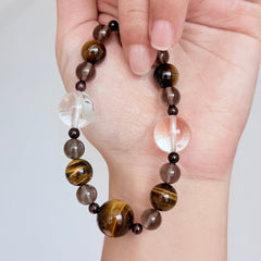 Tiger’s Eye & Smoky Quartz Protection Bracelet