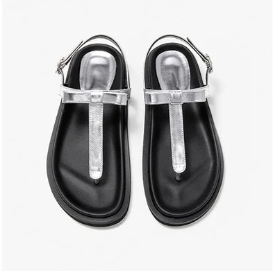 Stylish Buckle Strap Flip-Flop Sandals