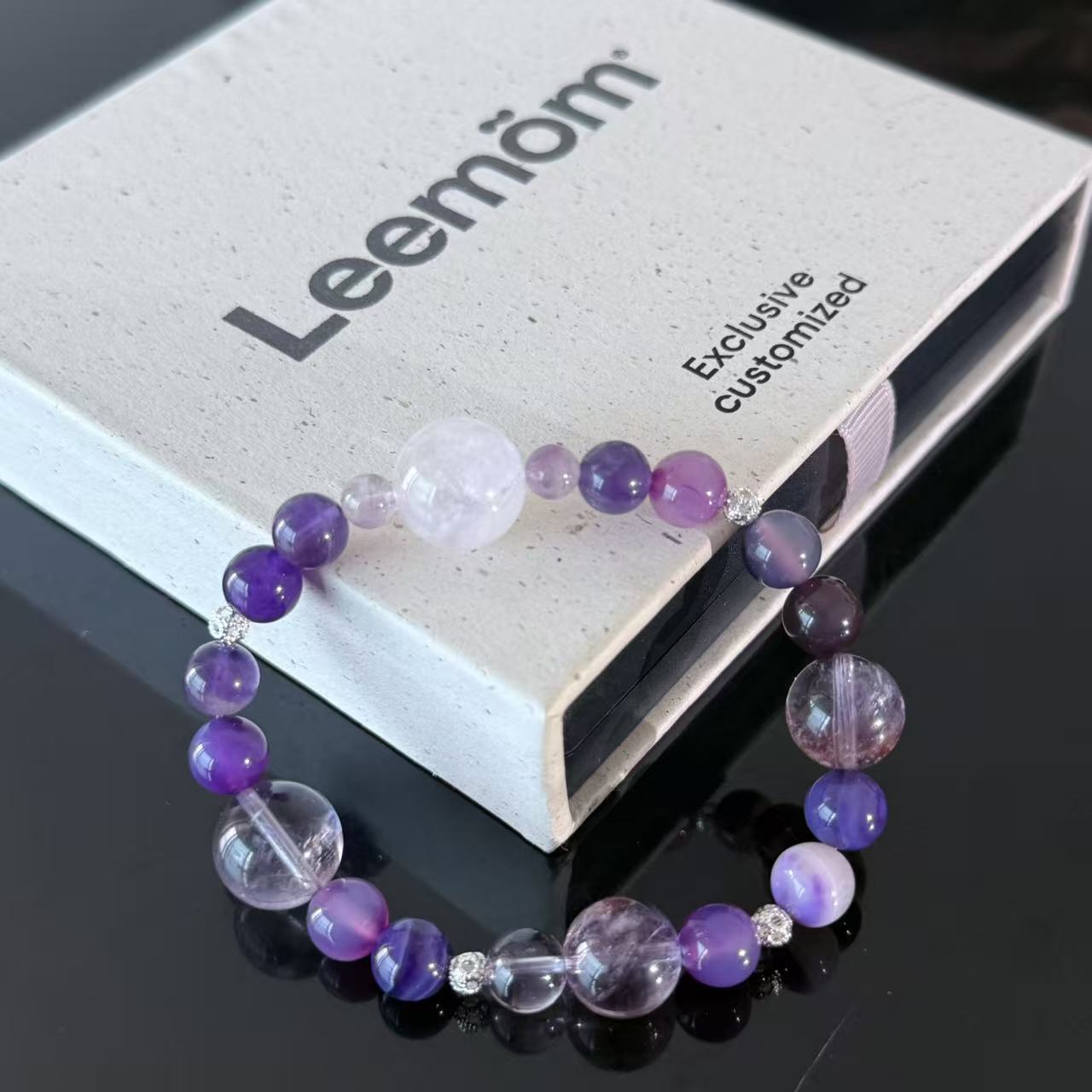 Dreamy Amethyst & Purple Agate Beaded Bracelet