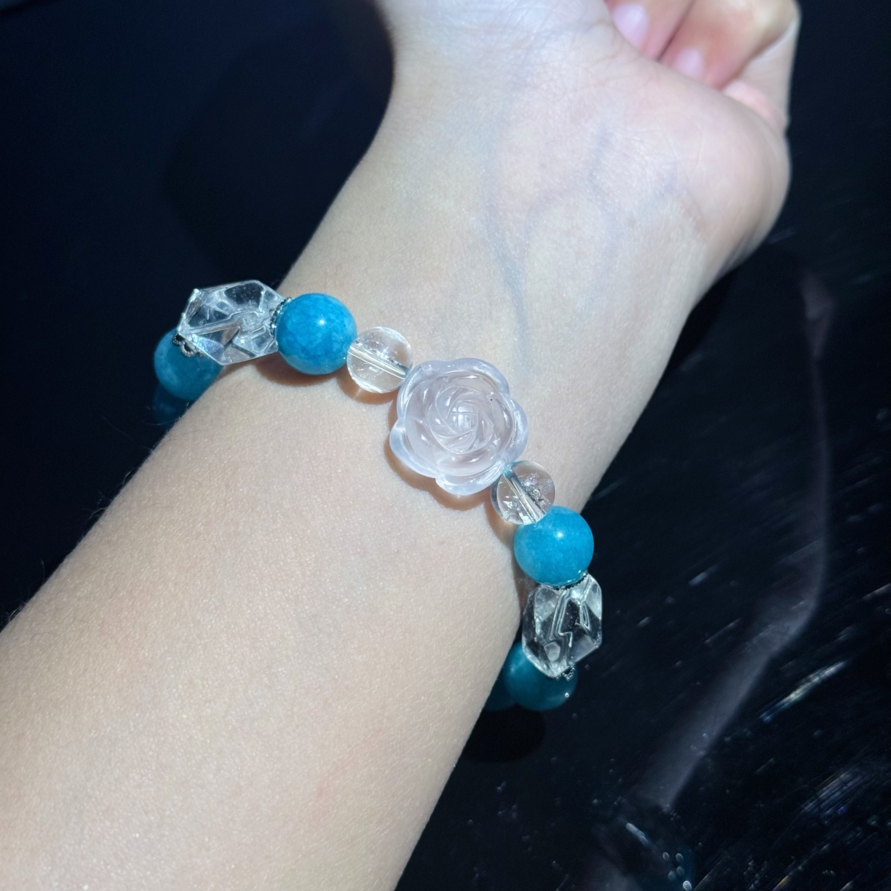 Cancer Crystal Bracelet – Turquoise & Rose Quartz Healing Bracelet