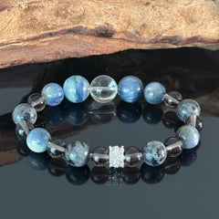 Misty Deep Sea Crystal Bracelet | Ocean Twilight Calm Jewelry
