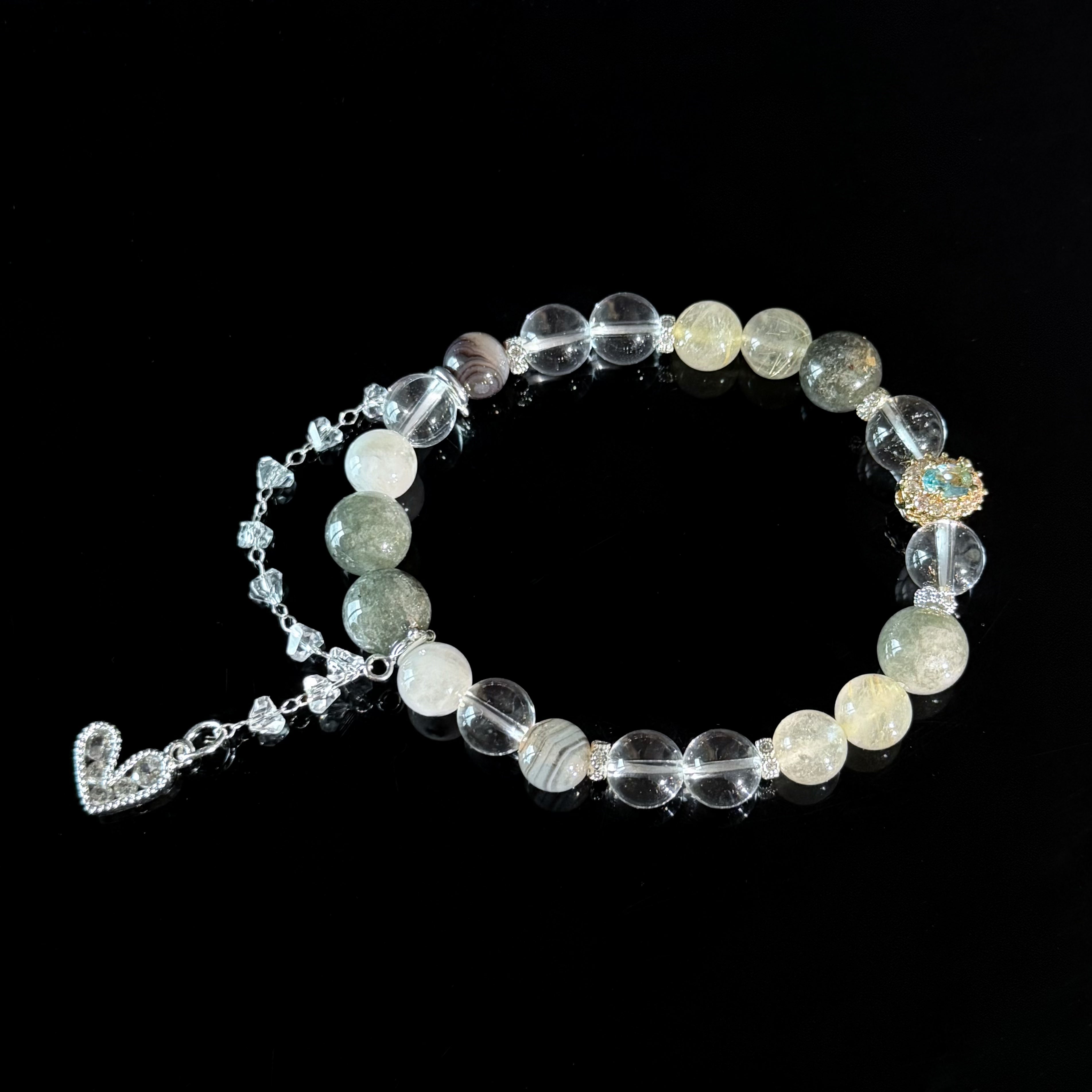 Virgo Crystal Bracelet – Green Aventurine, Citrine & Clear Quartz Zodiac Healing Bracelet