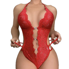Halter Neck Lace Rhinestone Slim-fit Dress