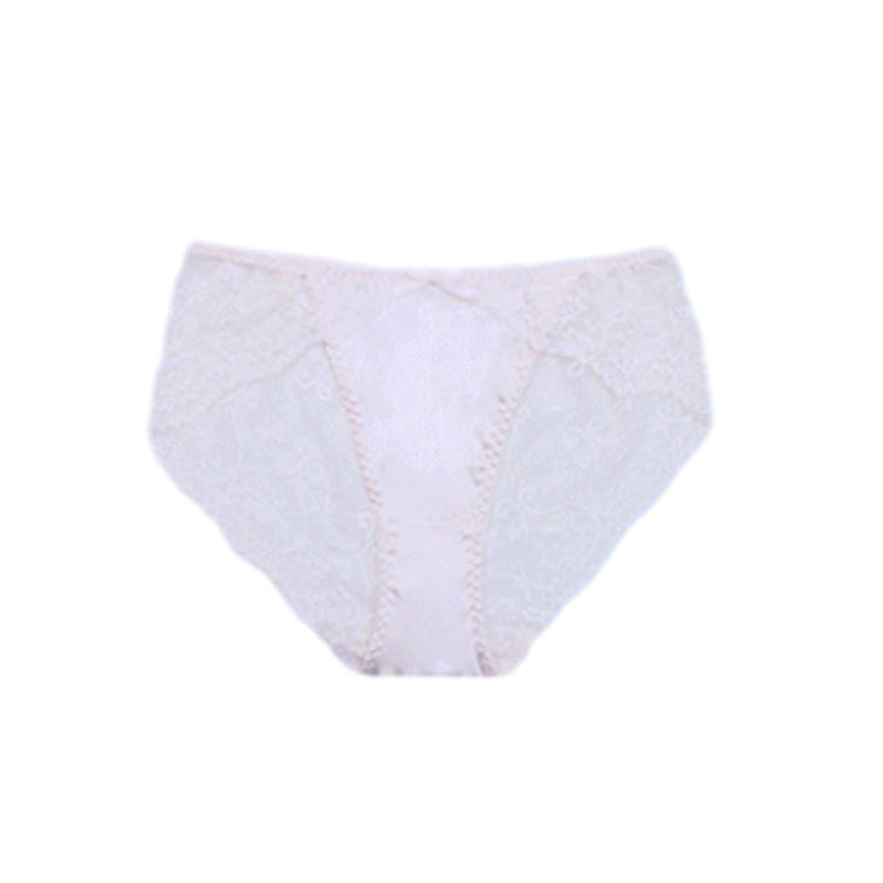 Lace Thong Underwear Low Rise with Bowknot Cotton Crotch