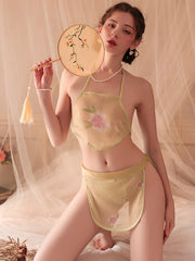 Ancient Style Lingerie Lace Bellyband Set