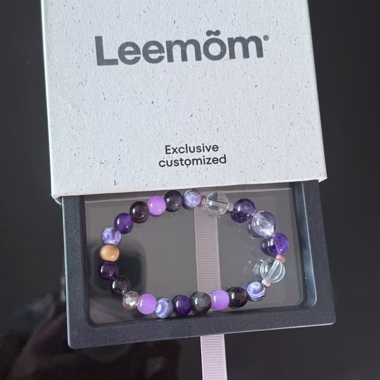 Purple Mist Star-Slumber | Amethyst and Clear Quartz Spliced Bracelet