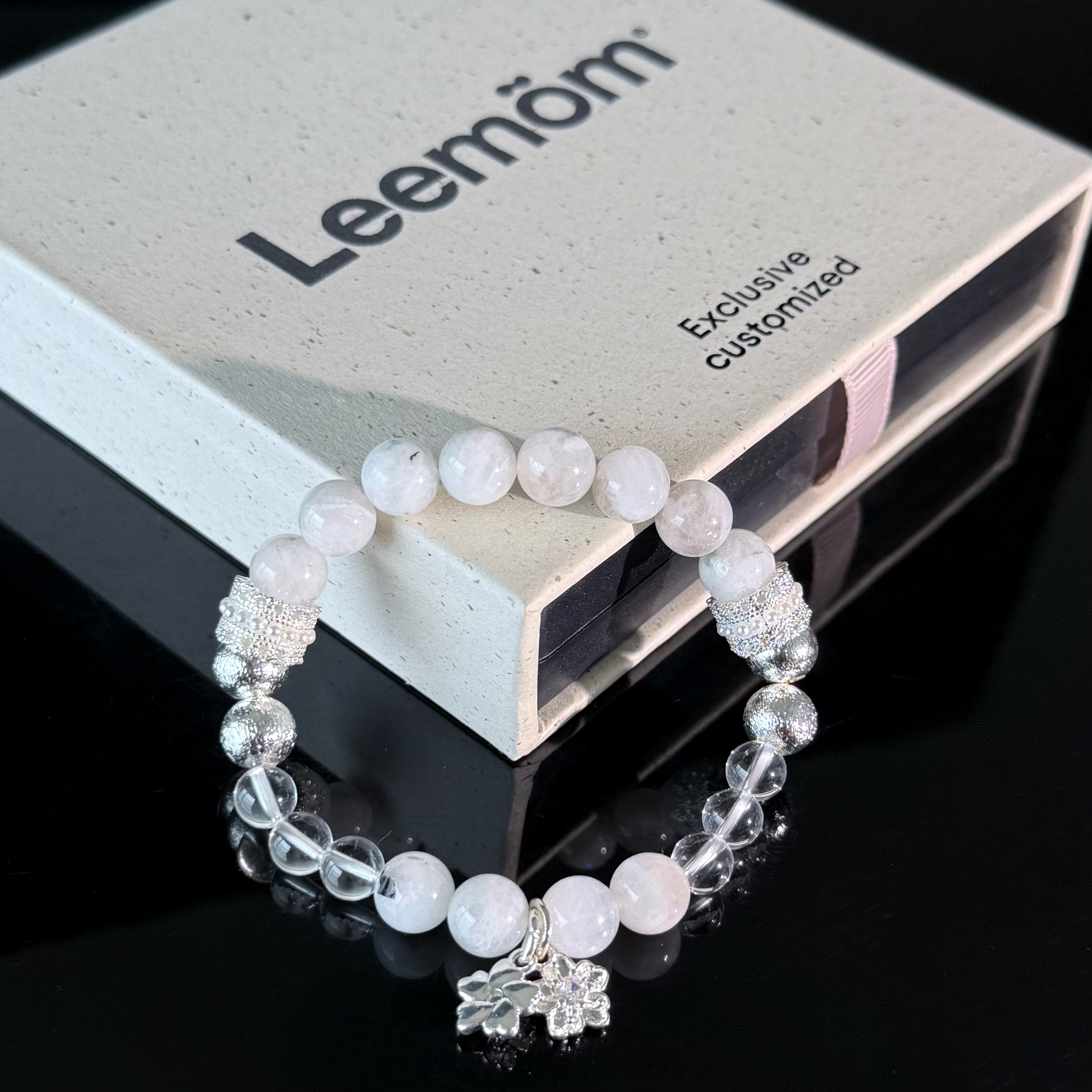 Cancer Crystal Bracelet – Moonstone & Clear Quartz Healing Bracelet