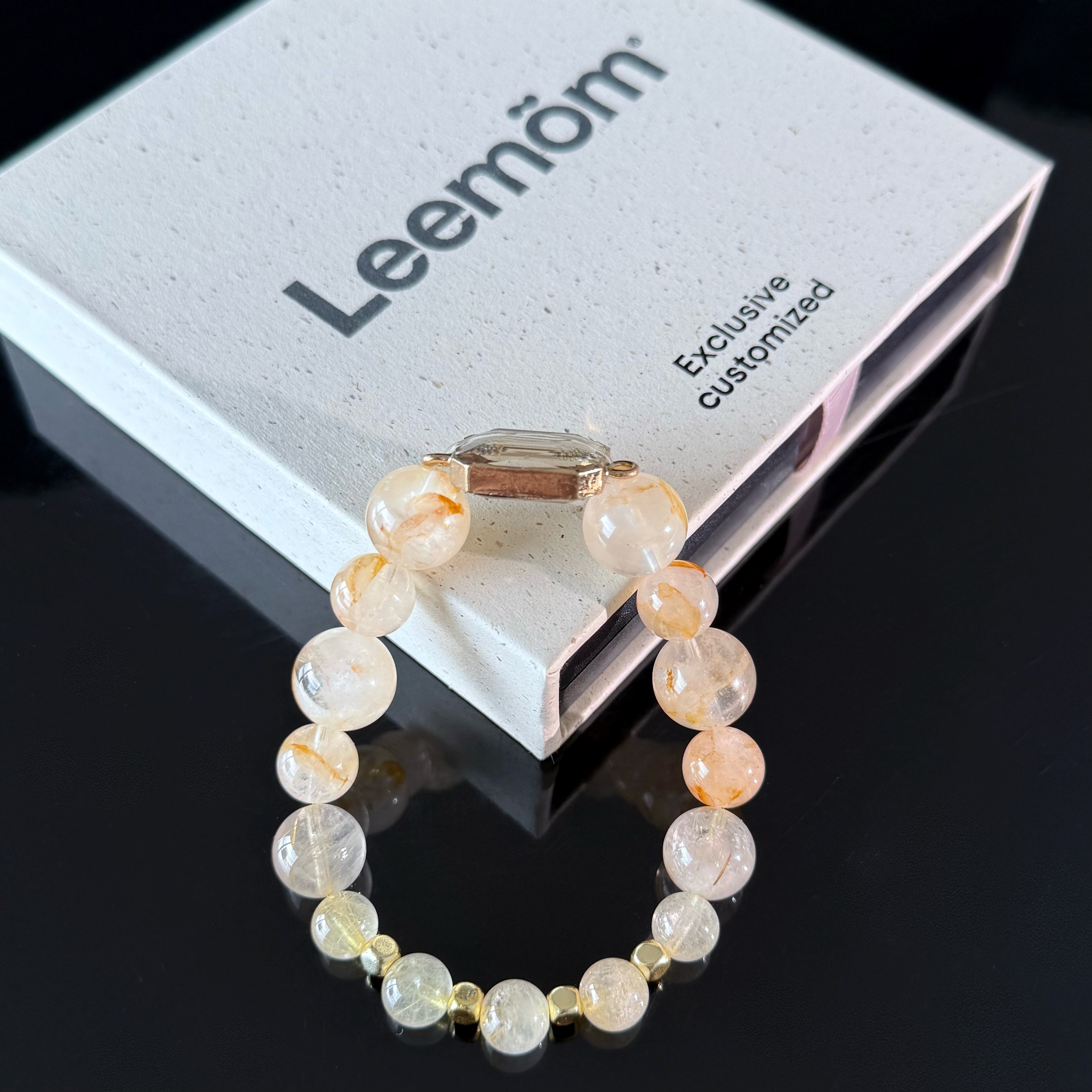 Leo Crystal Bracelet – Golden Rutilated Quartz for Wealth & Confidence