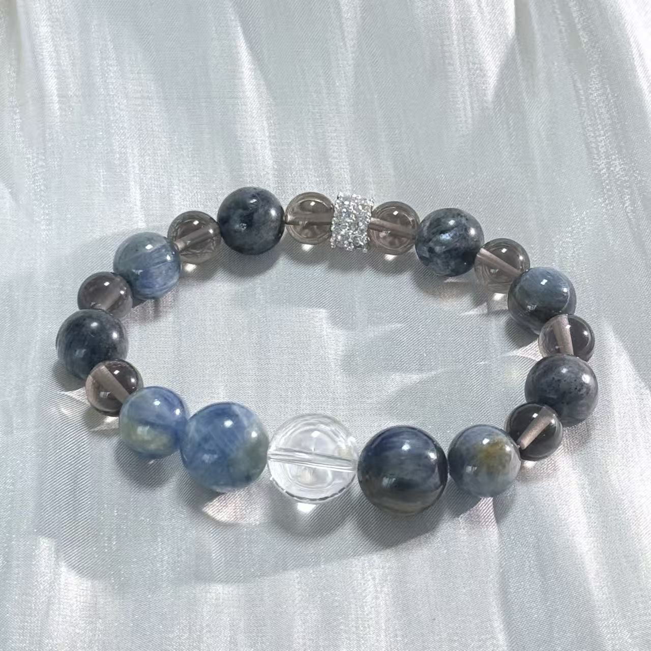 Misty Deep Sea Crystal Bracelet | Ocean Twilight Calm Jewelry