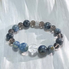 Misty Deep Sea Crystal Bracelet | Ocean Twilight Calm Jewelry