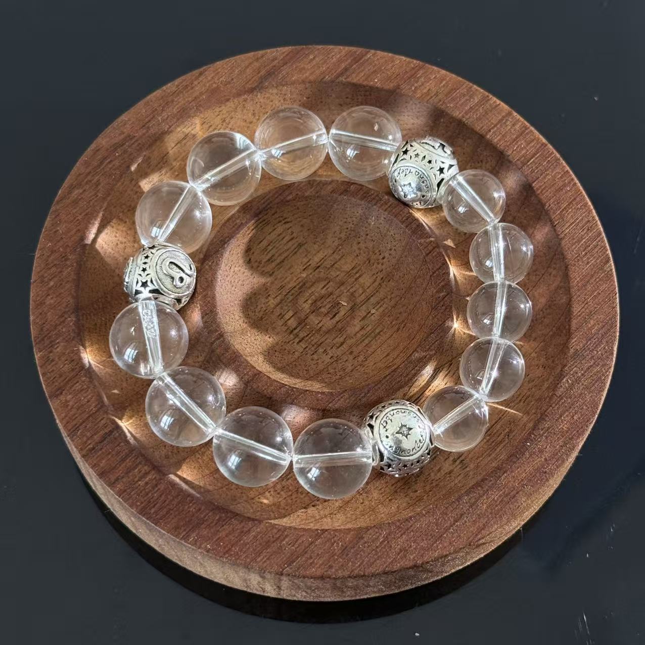 Pure Light Clear Quartz Zodiac Bracelet | Handmade Crystal Jewelry for Positive Vibes