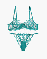 Embroidered Lace Bra and Panty 2 Sets