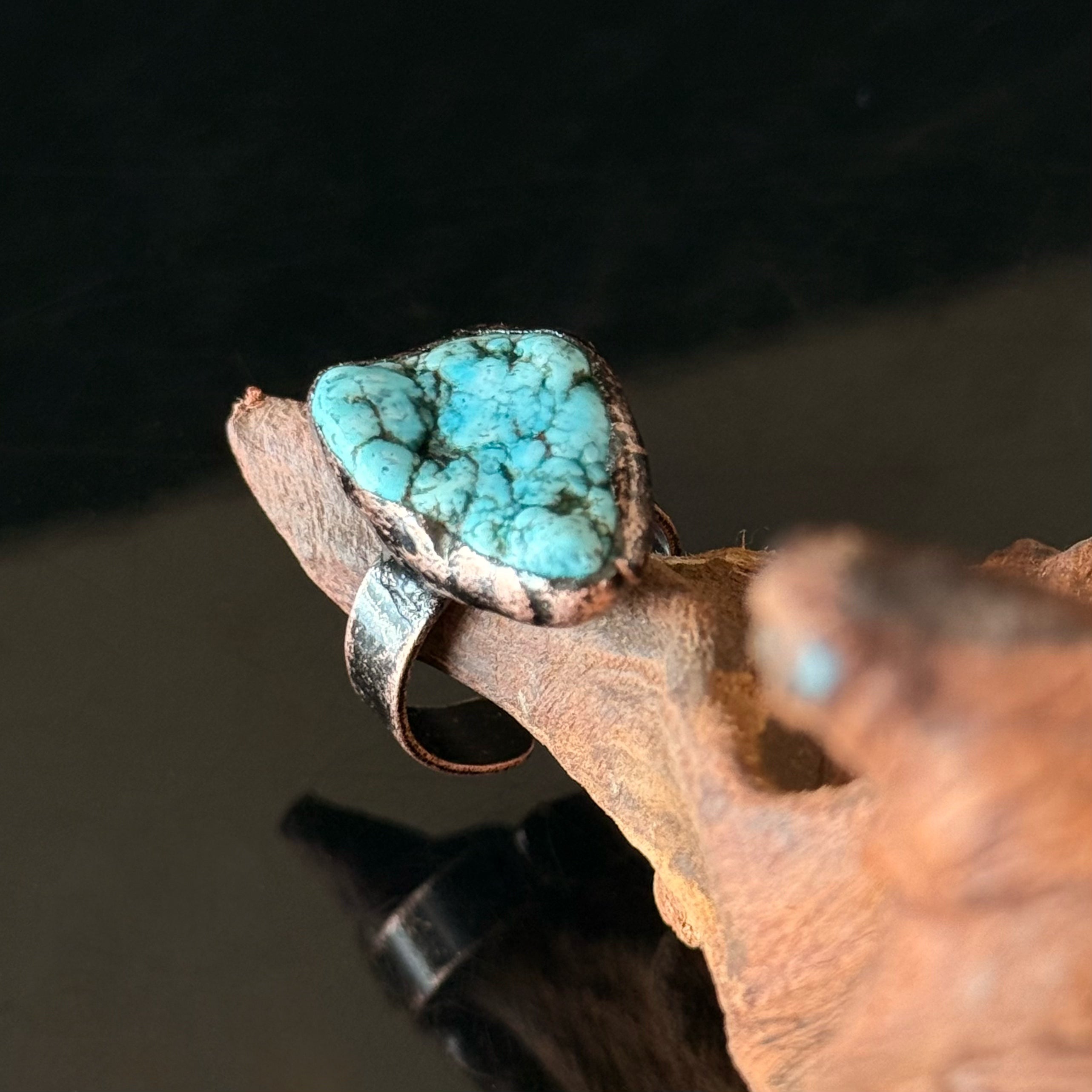 Natural Turquoise Statement Ring