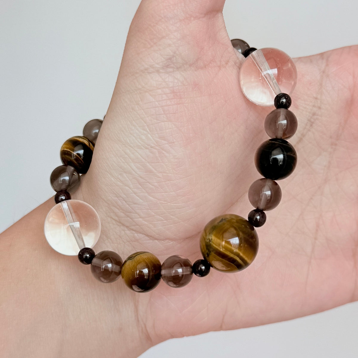 Tiger’s Eye & Smoky Quartz Protection Bracelet