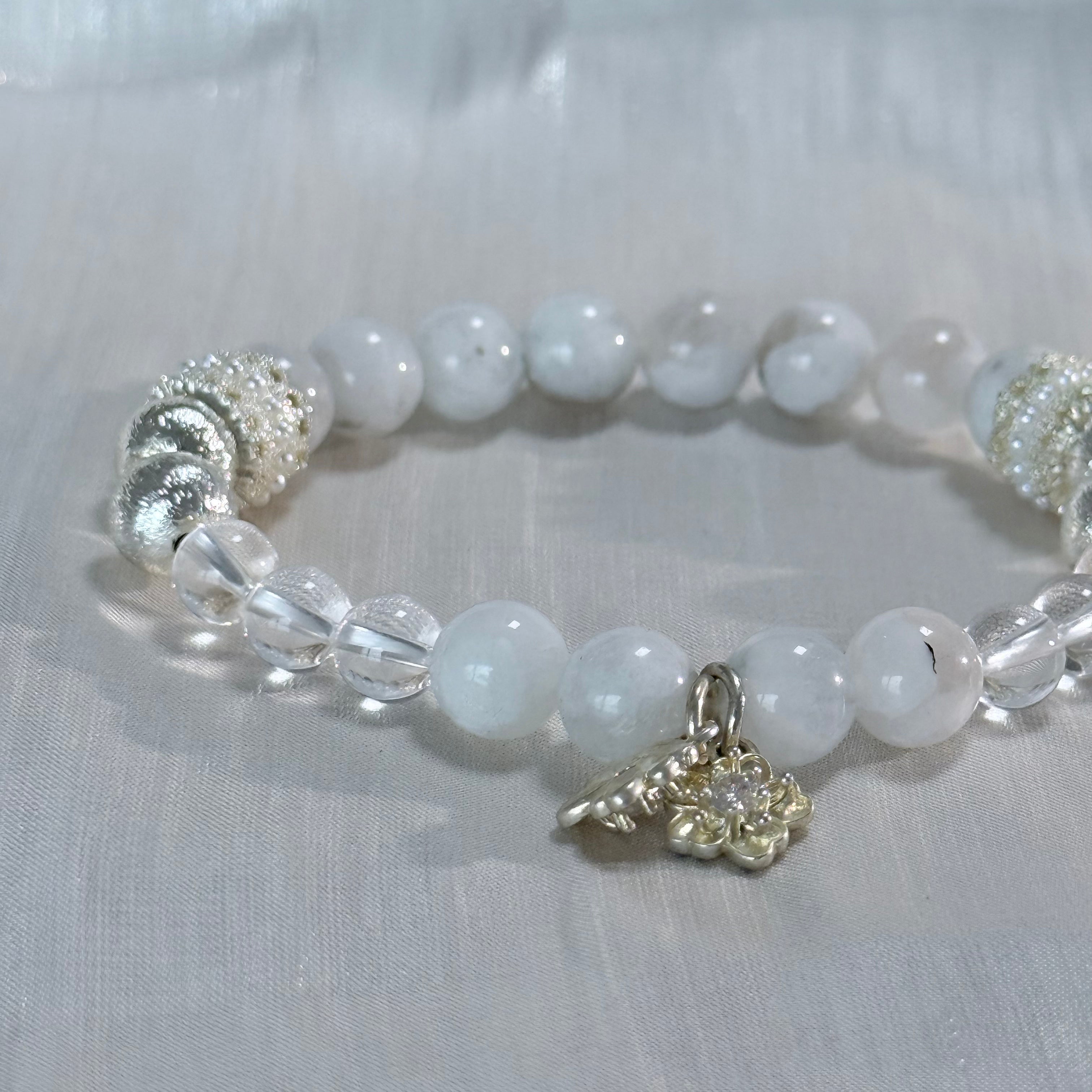 Gentle Growth Bracelet | Moonstone Clear Quartz for Soft Power & Self-Love