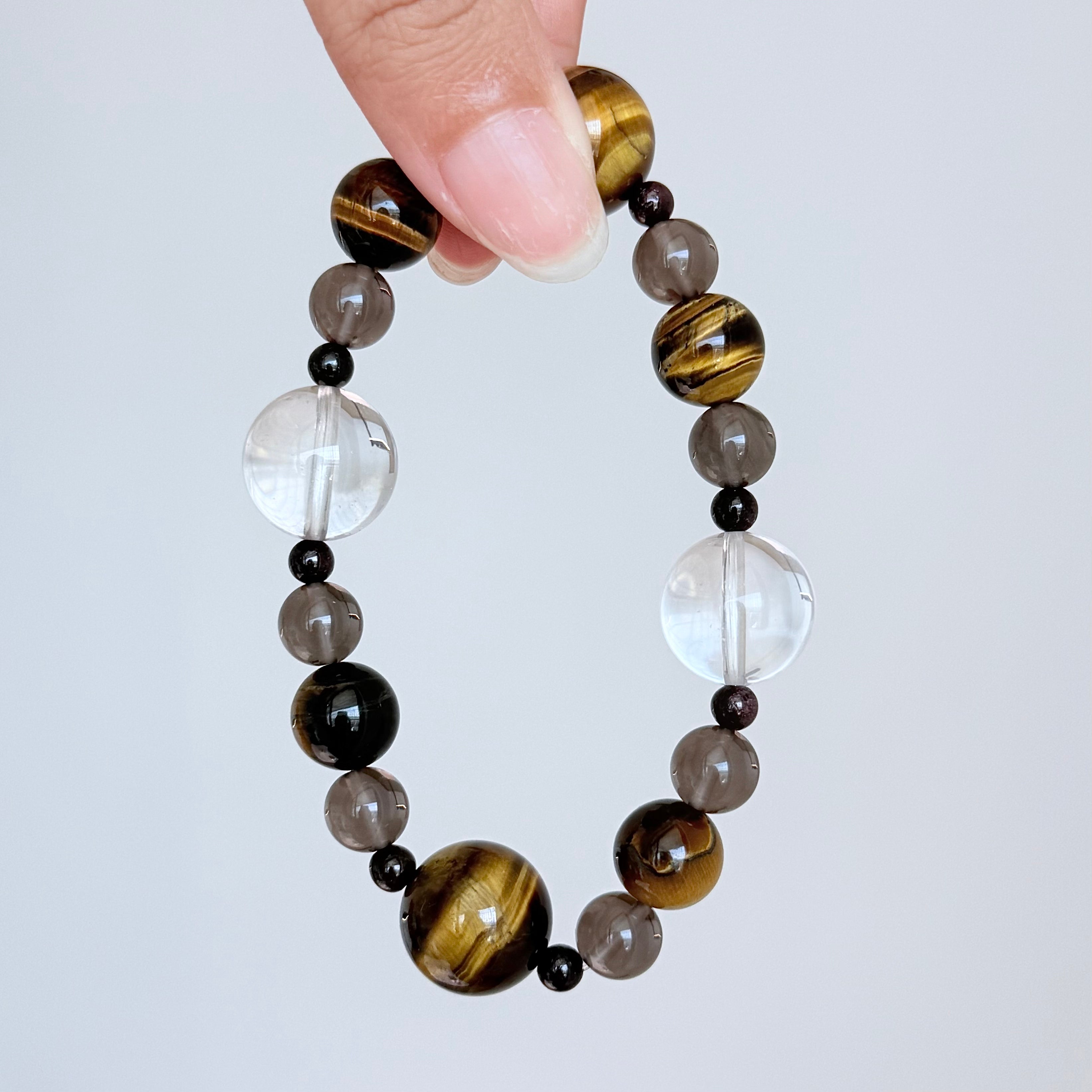 Tiger’s Eye & Smoky Quartz Protection Bracelet