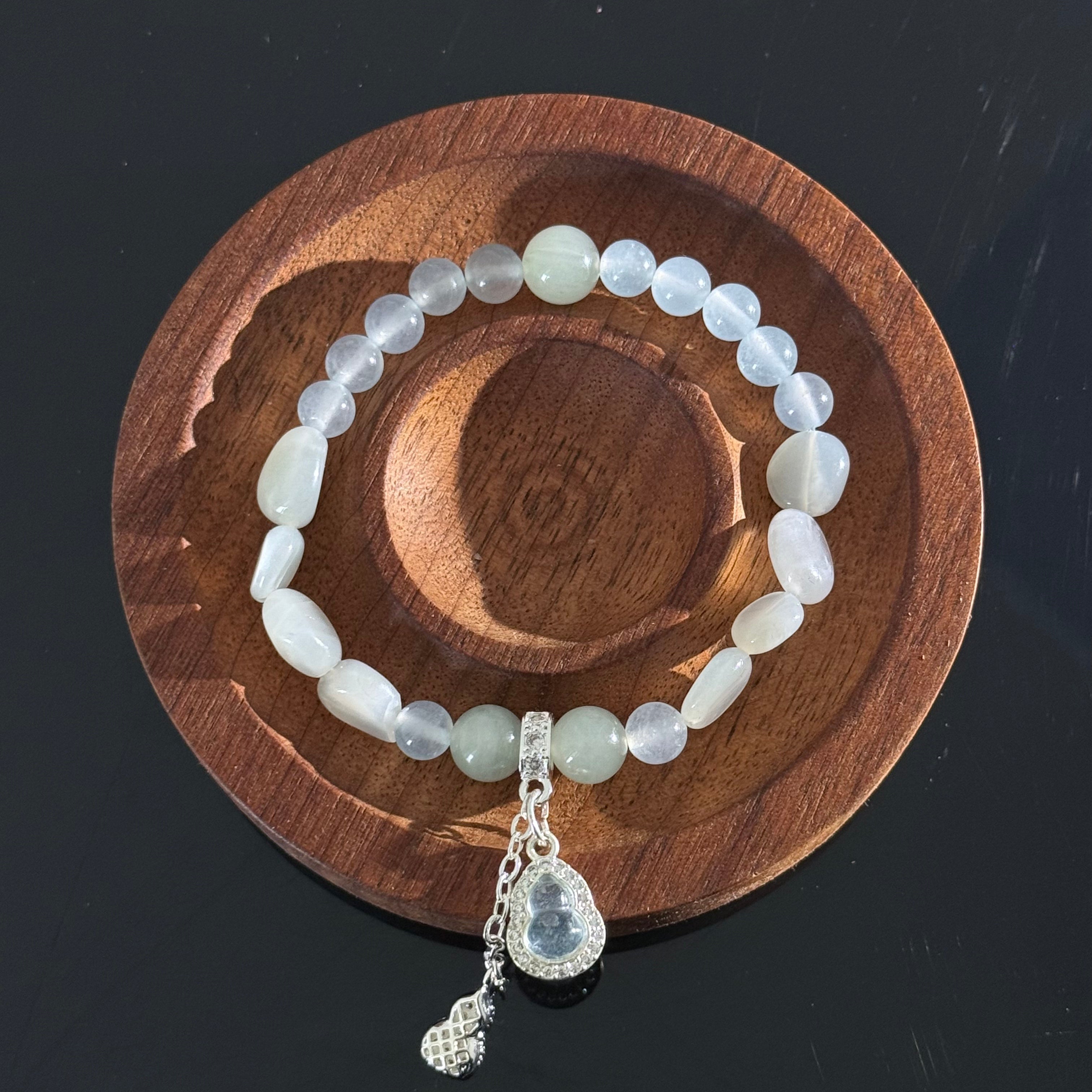 Handcrafted Aquamarine & Blue Chalcedony Crystal Bracelet — Jewelry for Serenity, Clarity, and Healing