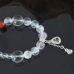 Clear Quartz and Red Agate Bracelet — A Healing Gemstone Bracelet to Help You Boost Your Energy, and Attract Protection and Love