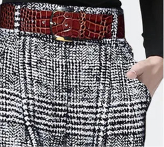Casual Woolen Wide Leg Trousers