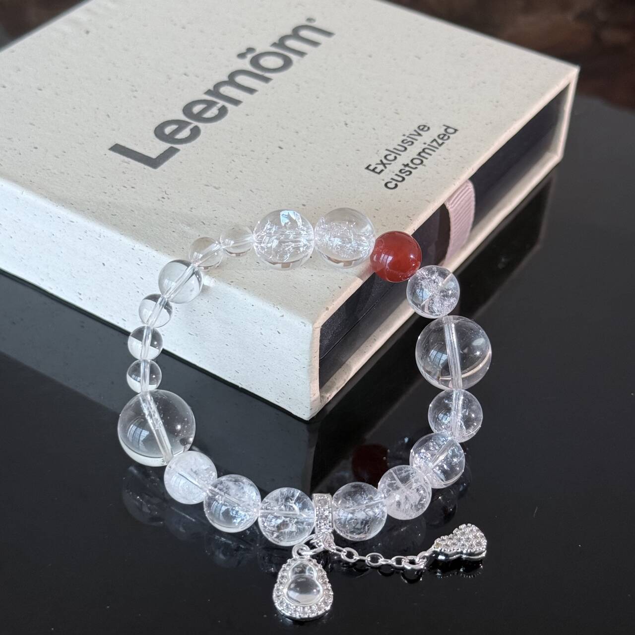 Clear Quartz and Red Agate Bracelet — A Healing Gemstone Bracelet to Help You Boost Your Energy, and Attract Protection and Love