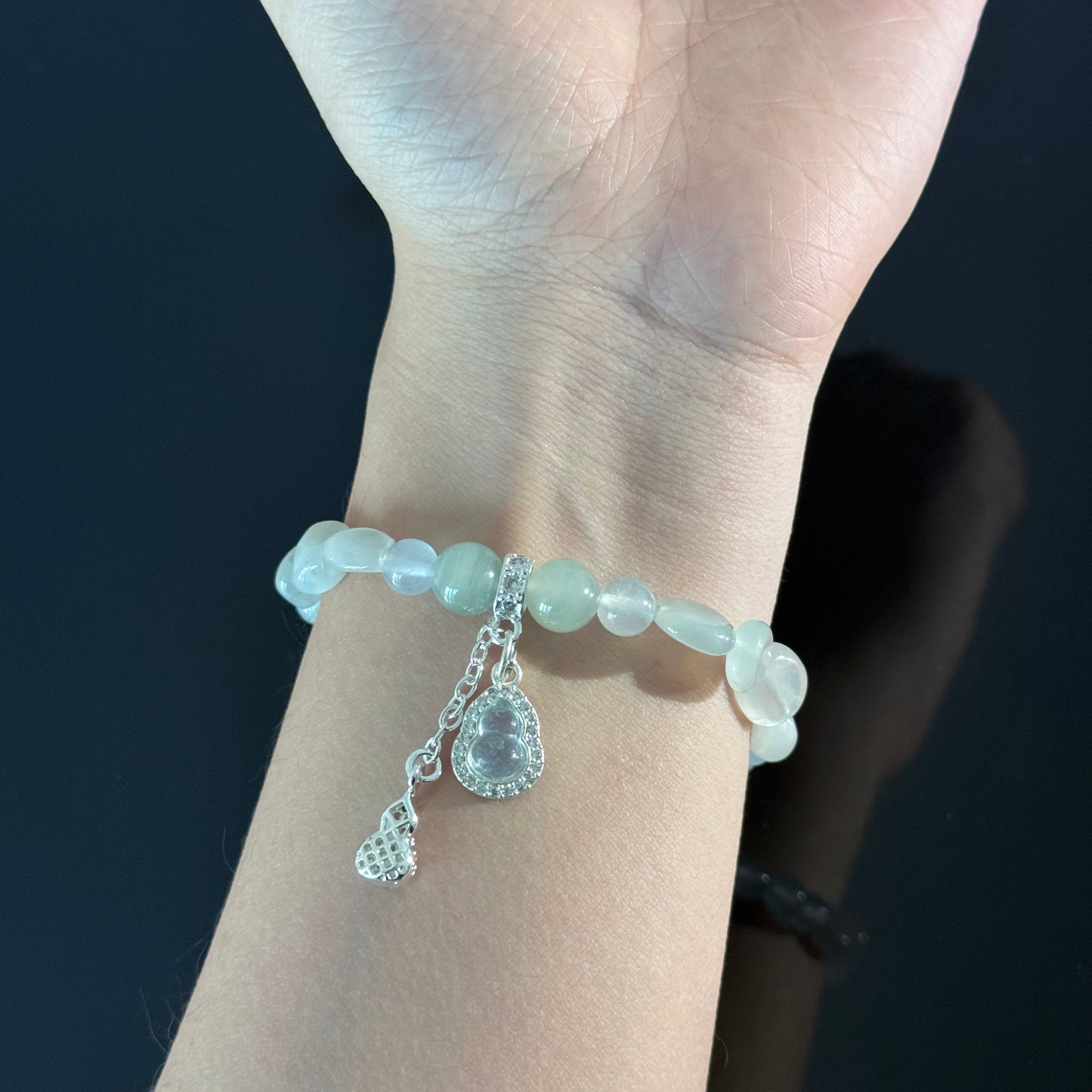 Handcrafted Aquamarine & Blue Chalcedony Crystal Bracelet — Jewelry for Serenity, Clarity, and Healing