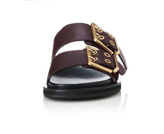 Premium Buckle Detail Women's Flat Slippers