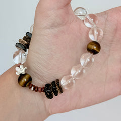 Clear Quartz & Tiger’s Eye Protection Bracelet