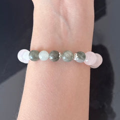 Rose Quartz Love Healing Bracelet with Moonstone & Labradorite