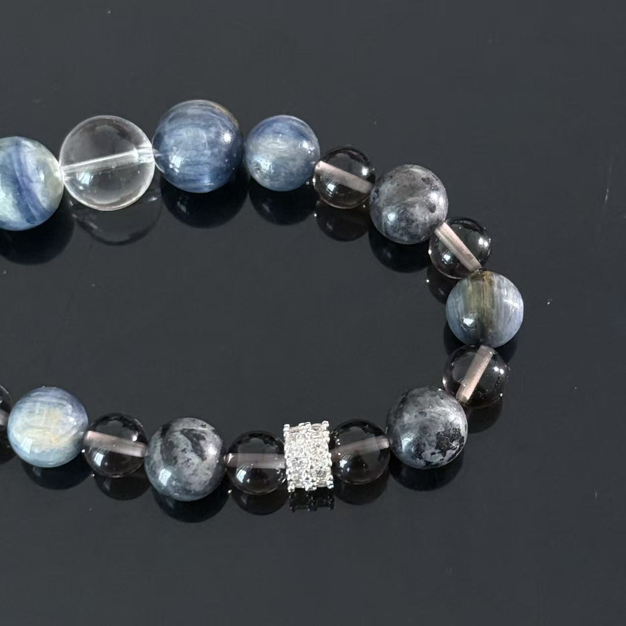 Misty Deep Sea Crystal Bracelet | Ocean Twilight Calm Jewelry