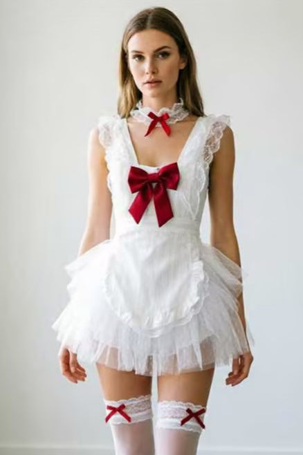 Sweetheart Maid Cosplay Uniform Bow Set