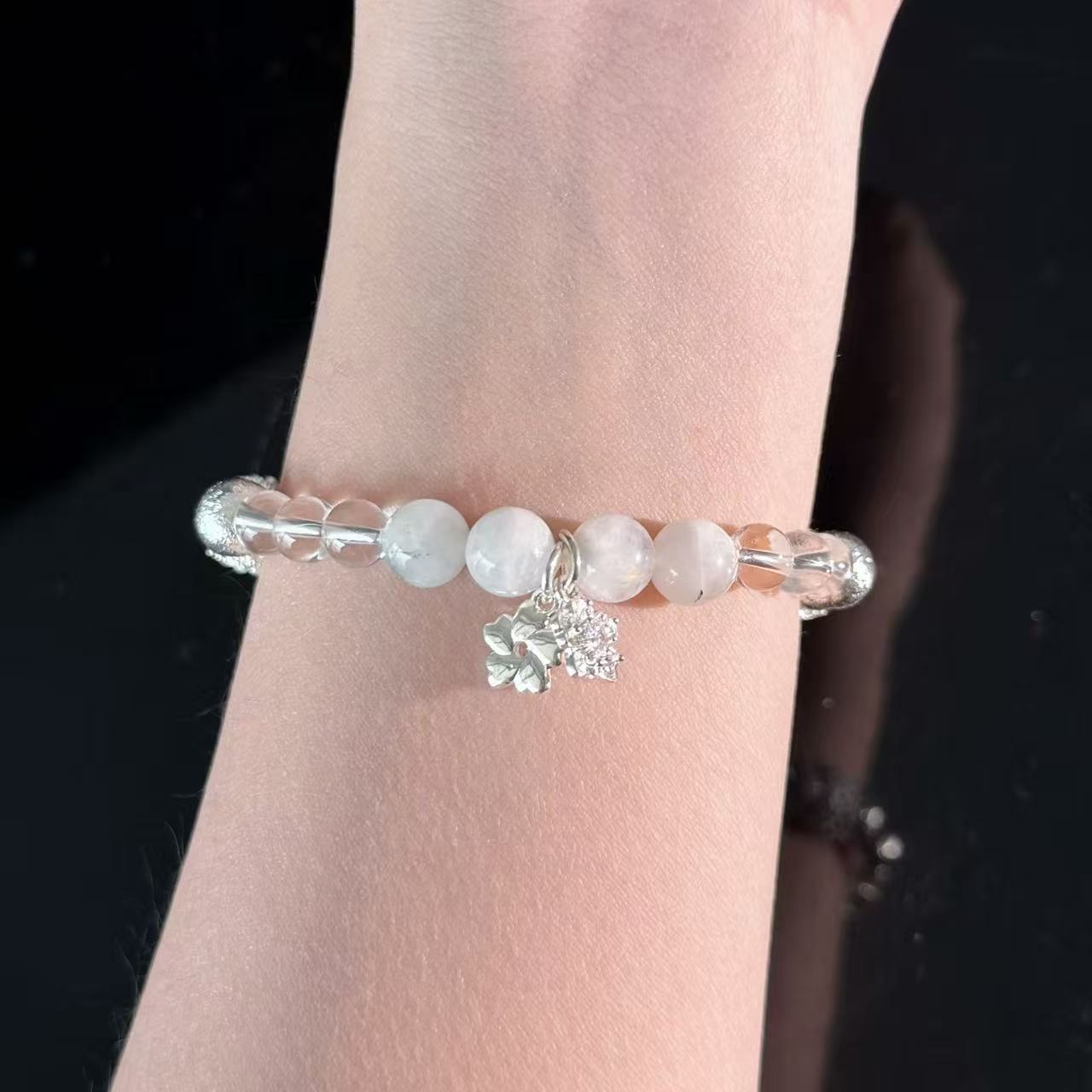 Gentle Growth Bracelet | Moonstone Clear Quartz for Soft Power & Self-Love