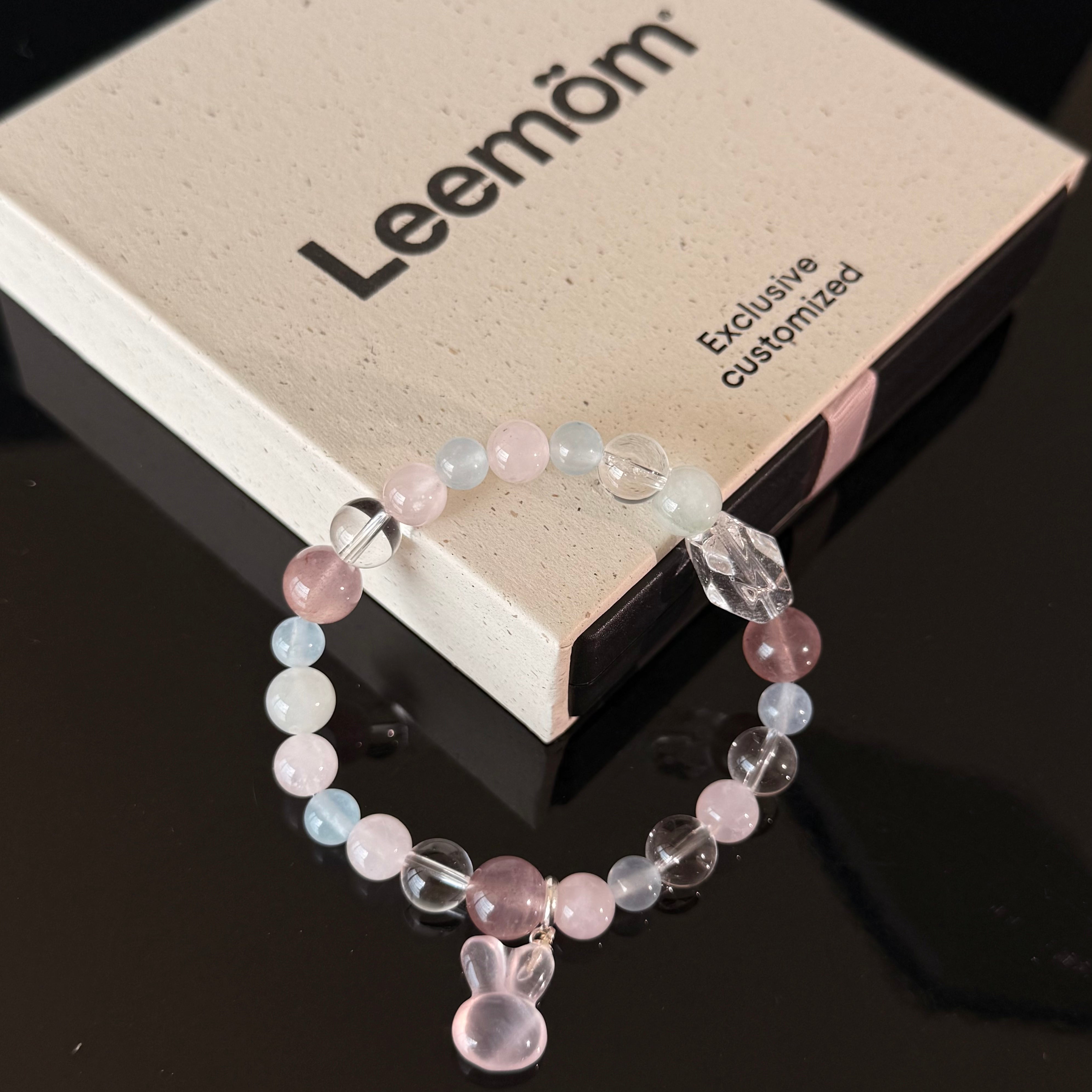 Cancer Crystal Bracelet – Rose Quartz, Aquamarine & Clear Quartz Healing Bracelet