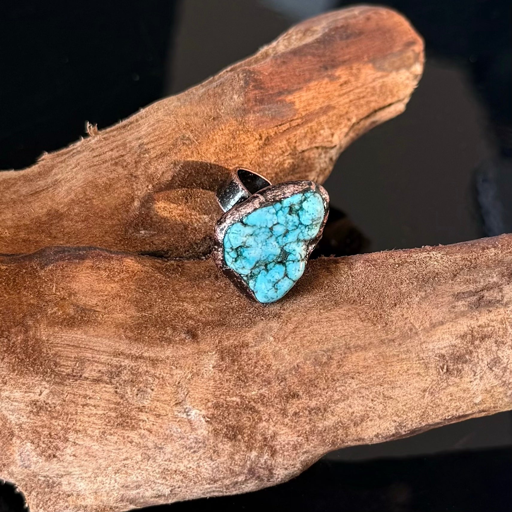 Natural Turquoise Statement Ring