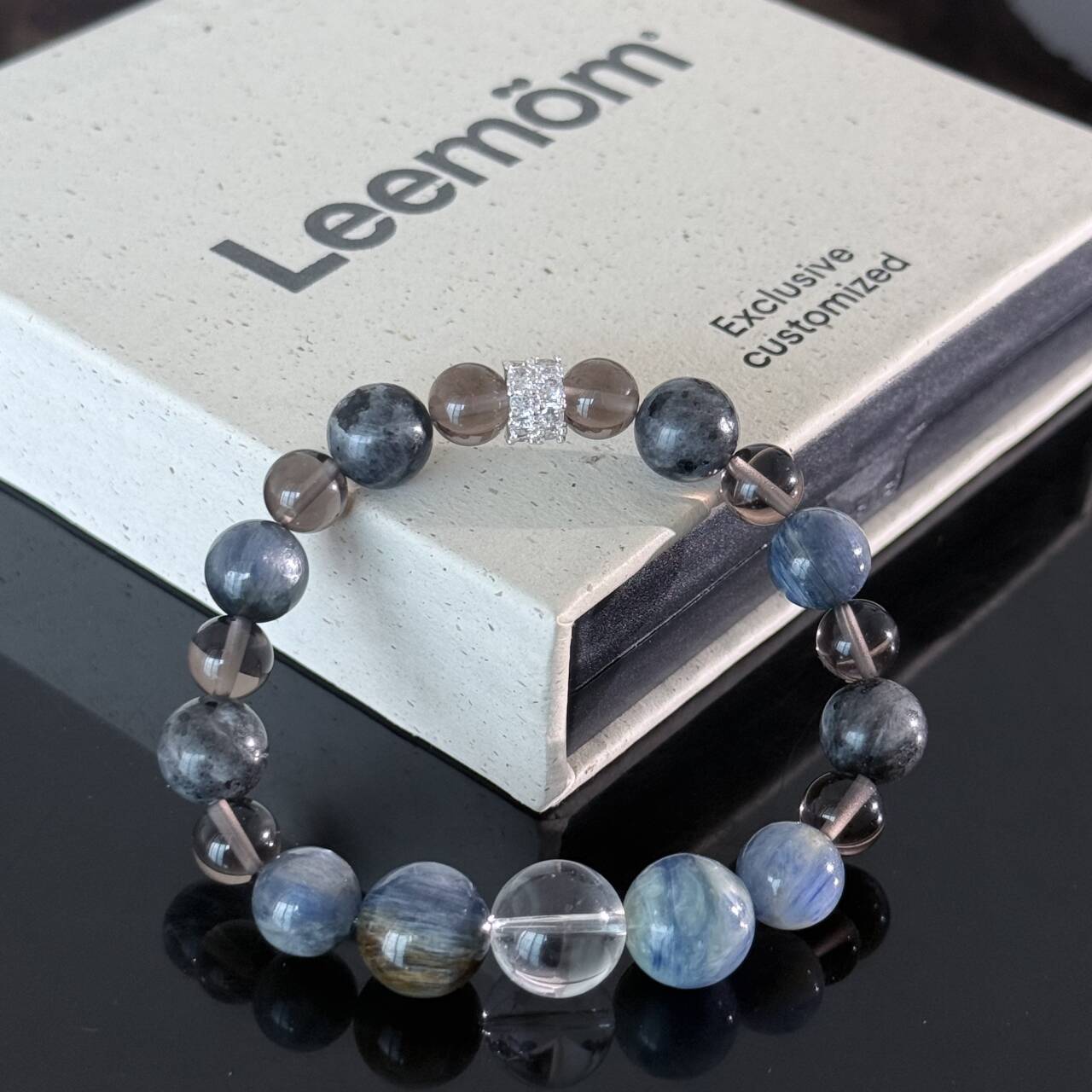 Handmade Kyanite and Smoky Quartz Crystal Bracelet – A natural healing gemstone bracelet that brings protection, clear thinking, and inner peace.