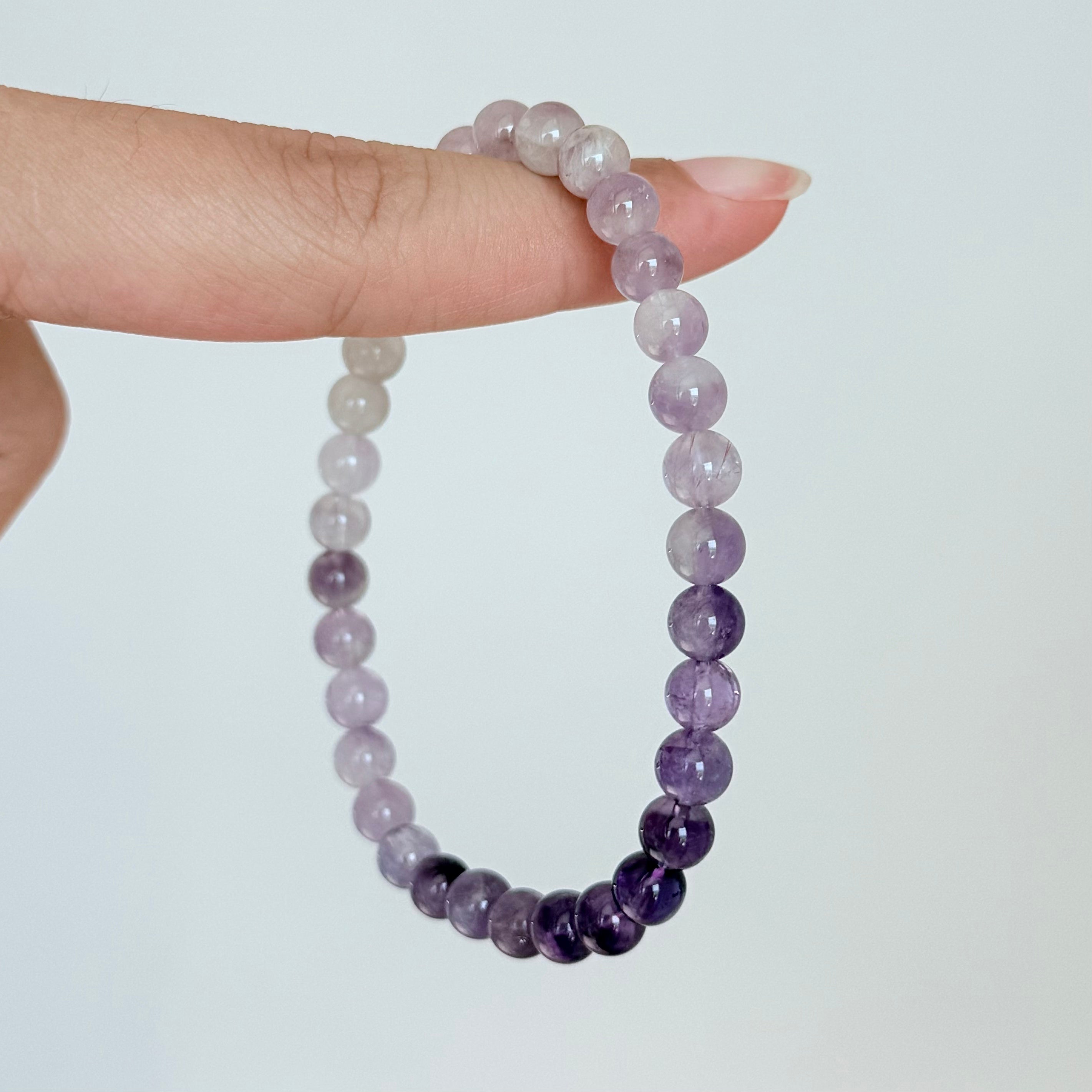 Natural Gradient Amethyst Bracelet