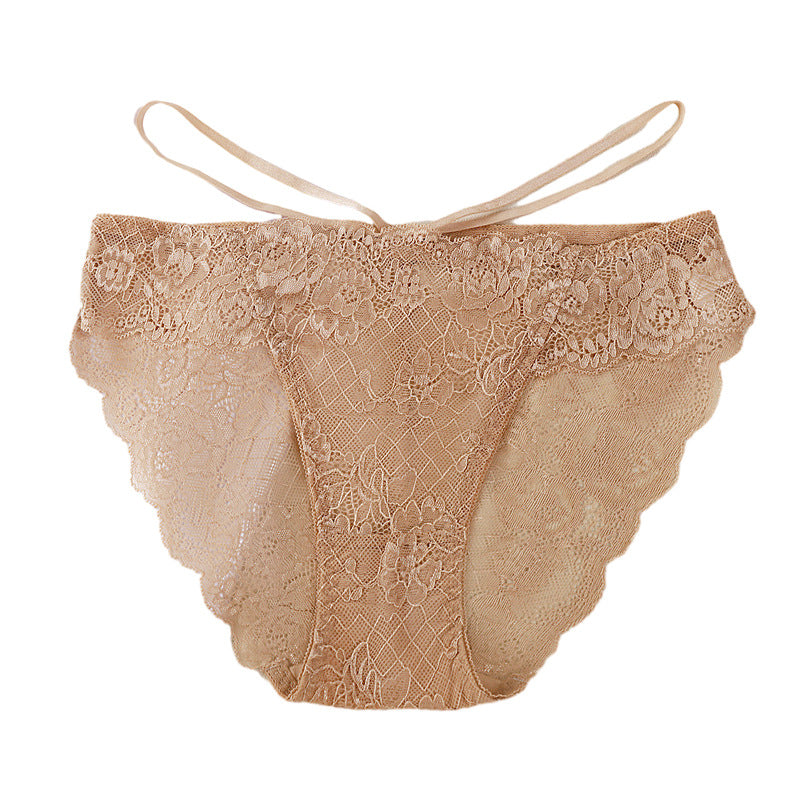 Signature Lace Thong Low Rise with Breathable Cotton Crotch