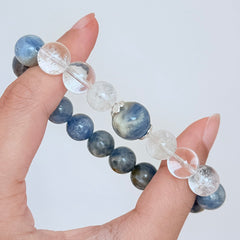 Blue Kyanite & Clear Quartz Bracelet