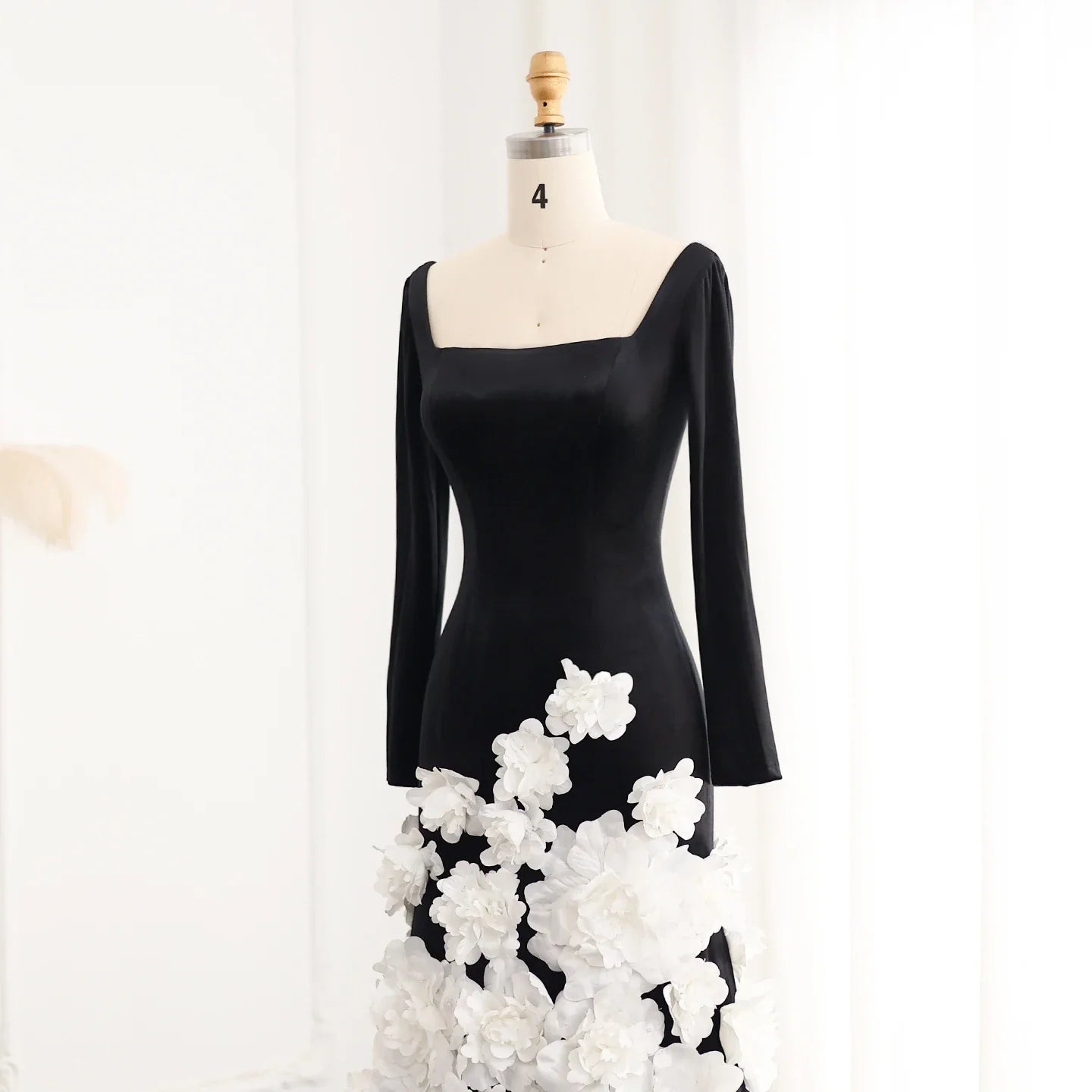 Fallen For You 3D Floral Strapless Evening Gown