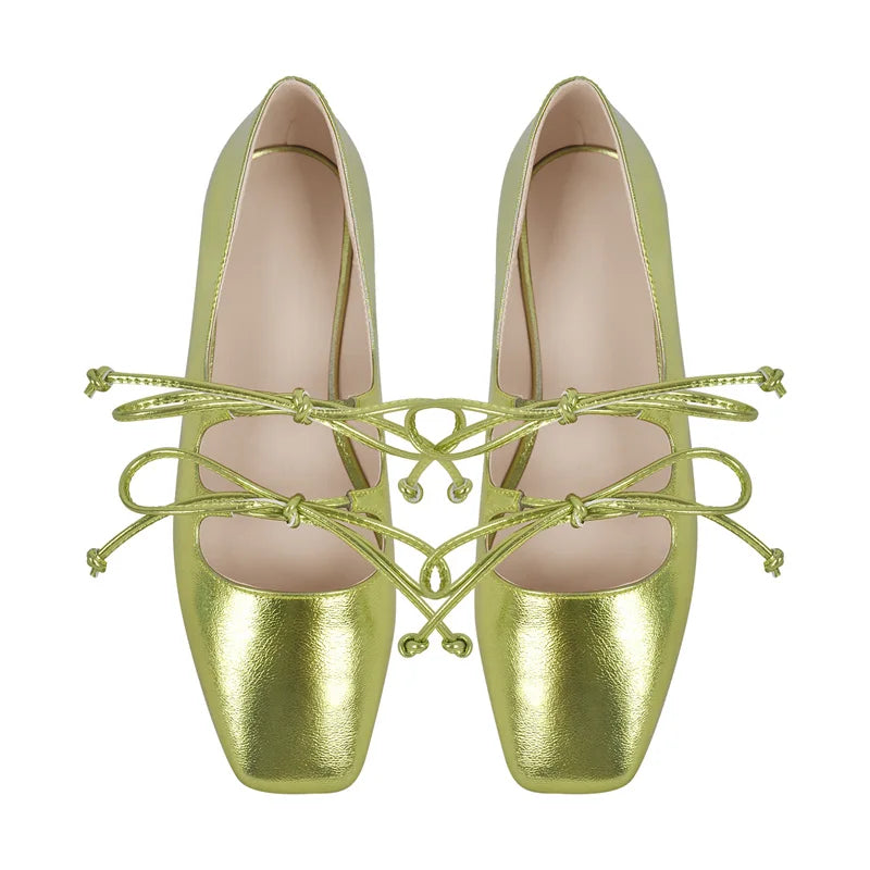 Square Toe Mary Jane Strap Shoes