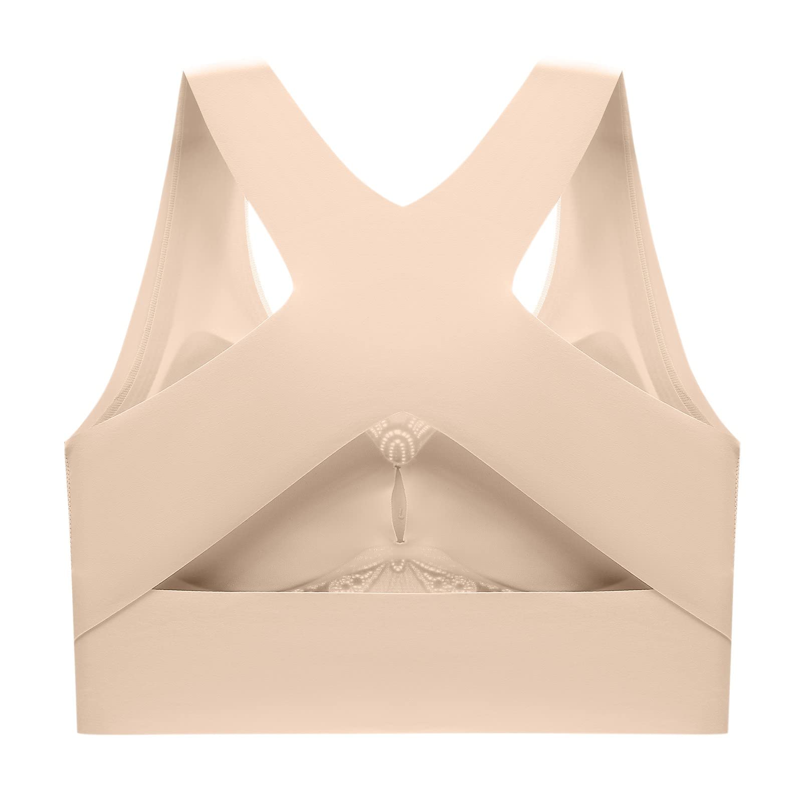 Three-breasted cross-back correction bra