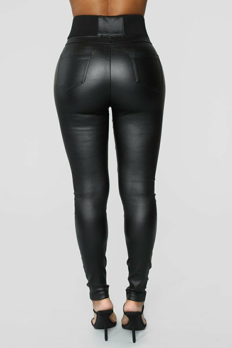 Black Leather Skinny Pant