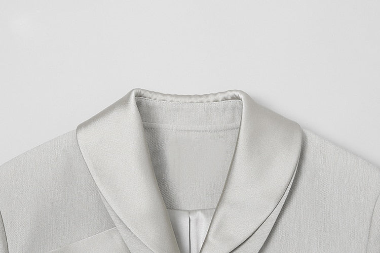 Blazing Single-Breasted Skirt Suit