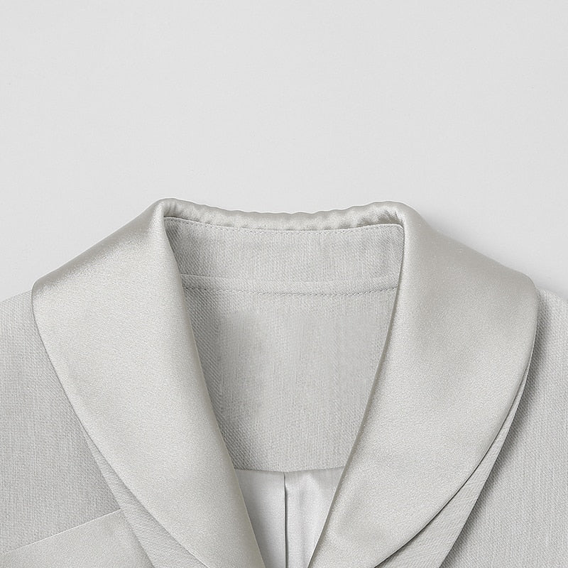 Blazing Single-Breasted Skirt Suit