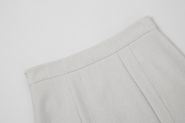 Blazing Single-Breasted Skirt Suit