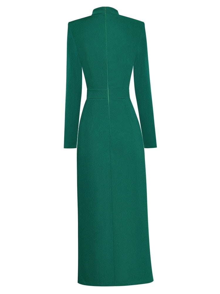 Bow Slim Women's Skinny Pencil Midi Dress