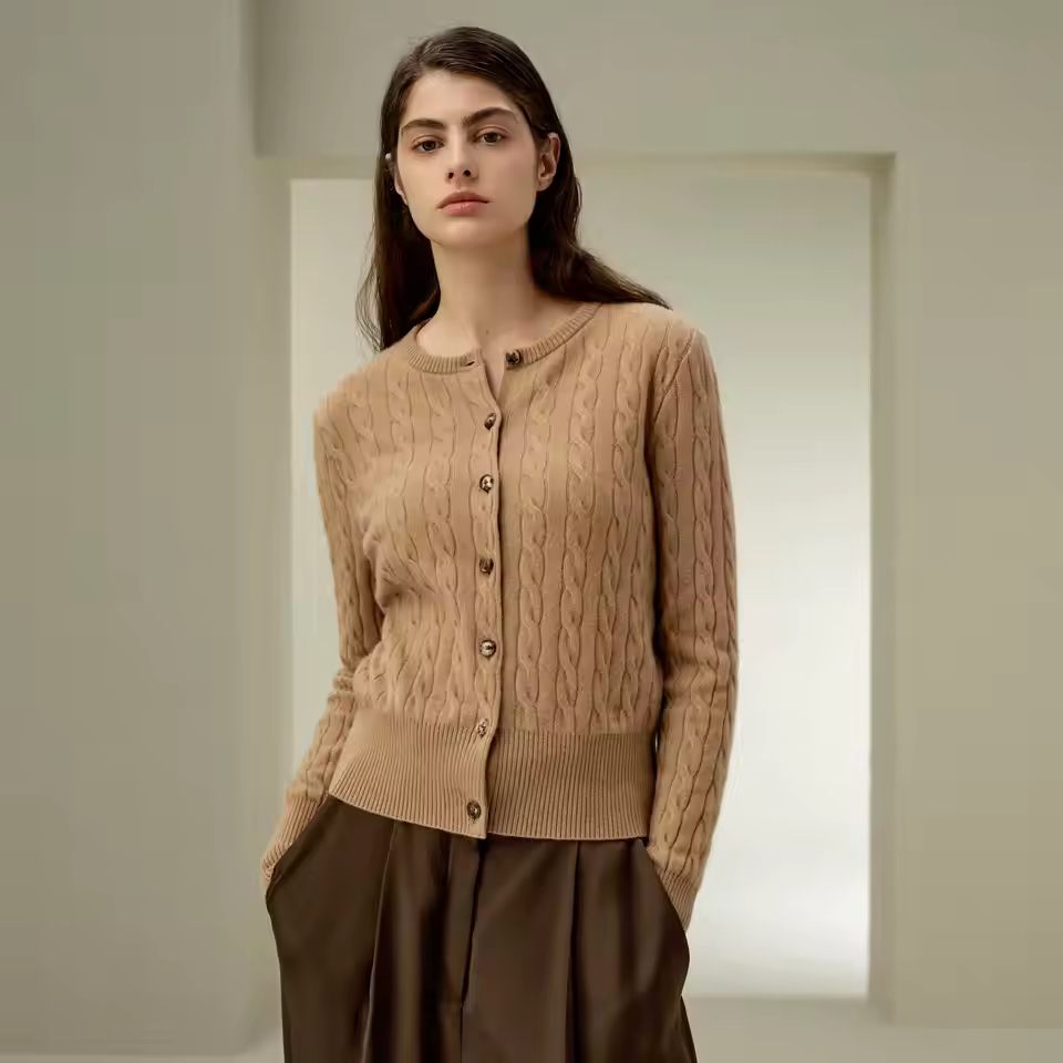 Cozy Cable-Knit Cashmere Cardigan