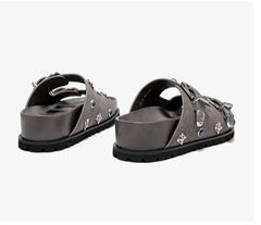 Punk Rivet Cow Suede Leather Flats